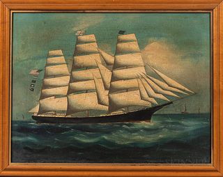 Chinese School, 19th Century      Portrait of a Clipper Ship