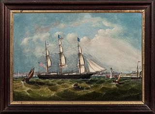 American School, 19th Century      Portrait of the Sailing Ship Rachel   off Liverpool