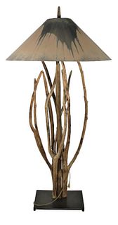 Drift Wood Floor Lamp w Lamp Shade