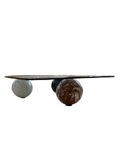 Roche Bobois Marble And Glass Coffee Table