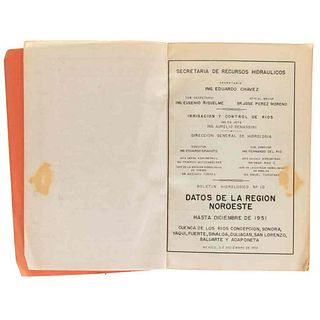 Datos de la Región Noroeste. México: Dirección General de Hidrología, 1952. 20 láminas plegadas.