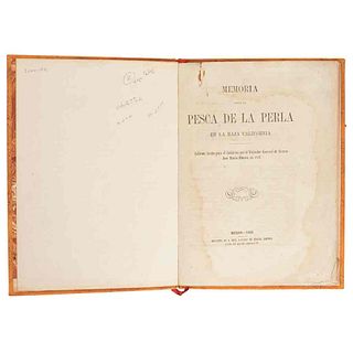 Esteva, José María. Memoria sobre la Pesca de la Perla en la Baja California. México, Imprenta de A. Boix, 1865.