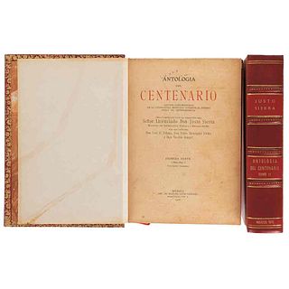 Sierra, Justo. (Compilador) Antología del Centenario. México: Imp. de Manuel León Sánchez, 1910. Piezas: 2.