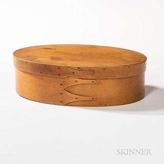 Shaker Yellow-painted Three-finger Oval Pantry Box
