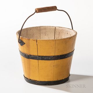 Shaker Yellow-painted Berry Pail