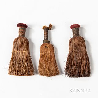 Three Small Shaker Whisk Brooms