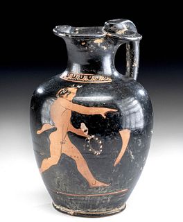 Greek Attic Oinochoe - Satyr & Drinking Horn