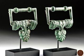 Lovely Roman Bronze Handles - Matching Pair