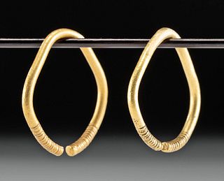 Pair of Roman 22K+ Gold Earrings