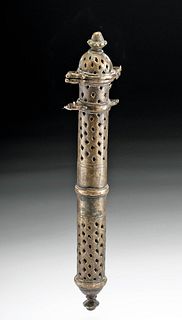 17th C. Afghan Bronze Incense Tube