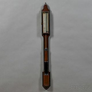 Walnut Stick Barometer by E.C. Spooner