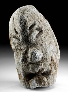Late 19th C. Alaskan Inuit Stone Face Carving