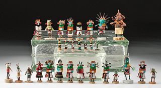 29 Miniature Vintage Hopi Wood Kachina Dolls