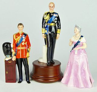 3 ROYAL DOULTON FIGURINES ROYAL FAMILY LIMITED ED