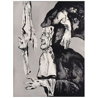 BYRON GÁLVEZ, Untitled, Signed and dated 78, Lithography with pen 48 / 50, 26.3 x 19.6" (67 x 50 cm)