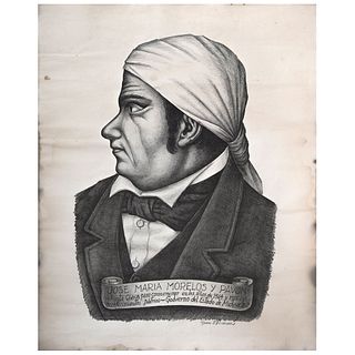 JUAN O'GORMAN, José María Morelos y Pavón, Plate signed, Lithography without print number, 5.5 x 12.4" (41.2 x 31.5 cm)