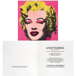 ANDY WARHOL, Castelli invitation, 1981, Signed on image with marker, Offset lithography without print number, 6.6 x 6.6" (17 x 17 cm)