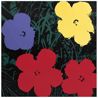 ANDY WARHOL , II.73: Flowers, Stamp on back "Fill in your own signature", Serigraphy w/o print number, 35.8 x 35.8" (91 x 91 cm)