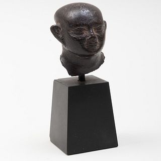Egyptian Basalt Head of a Man