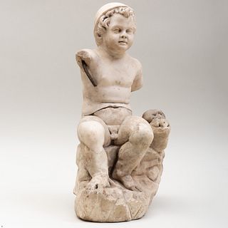 Roman Carved Marble Figure of Cupid