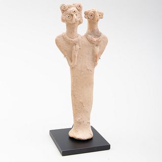 Syro-Hittite Pottery Double-Headed Figure