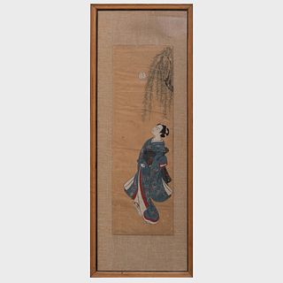 Utagawa Toyokuni (1769-1825): Scroll Painting of a Beauty