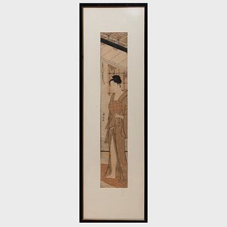 Torii Kiyonaga (1752-1815): Beauty with a Fan