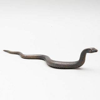Japanese Bronze Figure of a Snake