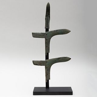  Chinese Bronze Dagger and Two Axe Heads