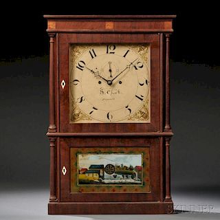 Heman Clark Mahogany Shelf Clock