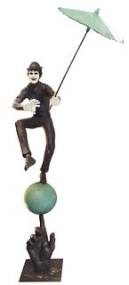 JEROME SABLE AMERICAN CONTEMPORARY BRONZE MIME