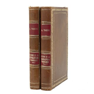 Thiers, A. Histoire de la Révolution Francaise. Bruxelles: Meline, Cans et Compaigne, 1845. Piezas: 2.