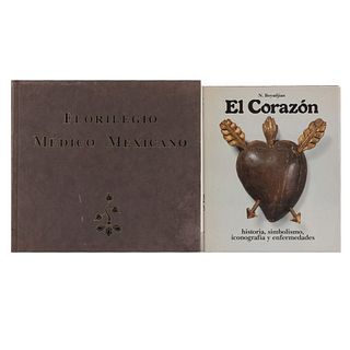 LOTE DE LIBROS SOBRE MEDICINA MEXICANA. a) El Corazón. Historia, Simbolismo, Iconografía y Enfermedades. Pzs: 2.