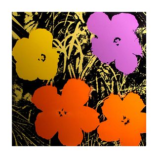 ANDY WARHOL. II.67: Flowers. Con sello en la parte posterior "Fill in your own signature". Serigrafía. 91.4 x 91.4 cm