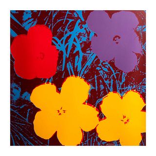 ANDY WARHOL. II.71: Flowers. Con sello en la parte posterior "Fill in your own signature". Serigrafía. 91.4 x 91.4 cm