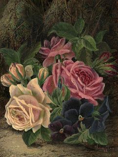 Still Life with Roses, Oliver Clare (1853 - 1927) - Courtesy of Rehs Galleries, Inc., New York