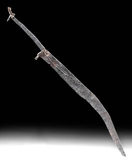 Massive / Long Thracian Iron Blade, Sickle Form (Falx)