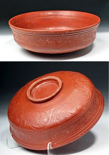 Roman Redware Bowl Arrentine Style - TL Tested