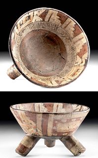 Michoacan Polychrome Tripod Rattle Bowl