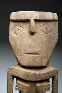 Chimu Wooden Figure w/ Trancelike Expression