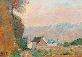 Georges d'Espagnat (Fr. 1870-1950)     -  Maison au Paysage   -   Oil on canvas