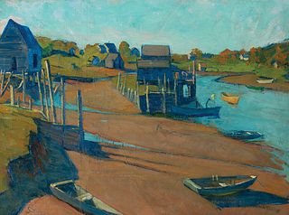 Gertrude Fiske (Am. 1879-1961)     -  Turbat's Creek   -   Oil on canvas
