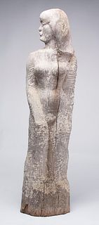 Robert Laurent (Fr. 1890-1970)     -  Sculpture of a Woman   -   Carved wood
