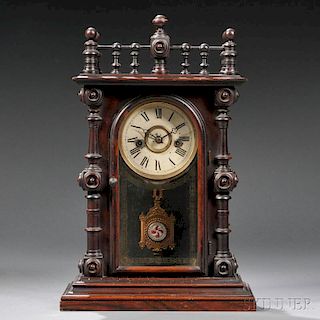 Welch Gerster V.P. Rosewood Shelf Clock