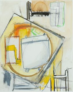 George Lloyd (Am. b. 1945)     -  Group Lot: 1] "Table Top" 1985  2] "Tilt Top Table" 1985   -   Watercolor and pencil on paper