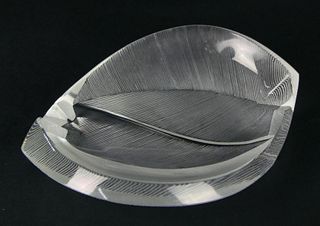 SIGNED LALIQUE "PHILLIPINES"  CRYSTAL TRAY