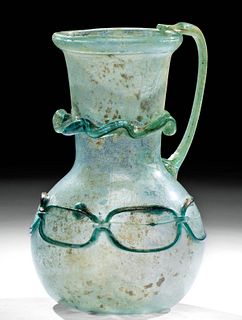 Roman Glass Jug w/ Trailed Decorations
