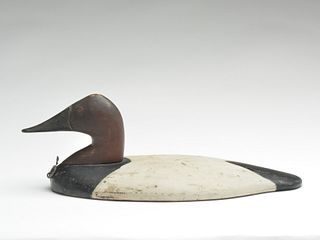 Rare wooden wing duck from the Graff Sinclair rig, Kenneth Square, Pennsylvania, circa 1920.