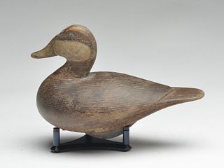 Ruddy duck carved in the style of Lee Dudley, Mark McNair, Craddockville, Virginia.