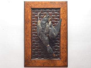 Very rare hanging game carving of a mallard drake, Alexander Pope, Jr.